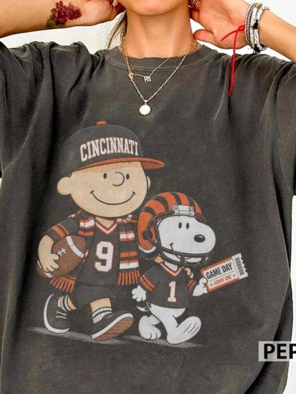 Comfort Colors Pepper Graphic Tee with Orange Accents